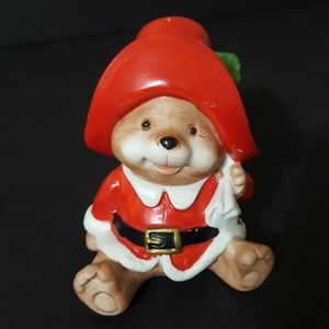 Vtg HOMCO Christmas Santa Bear Carrying Gifts